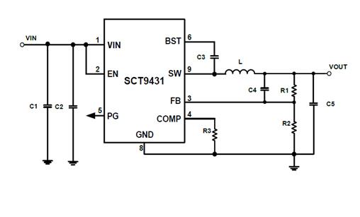 3.8V-36V Vin, 3A Synonous Step-down DCDC Converter with EMI Reduction