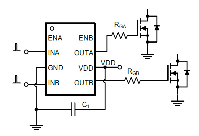 双路 4A/4A 高速MOSFET/IGBT栅极驱动器, 可并联输出